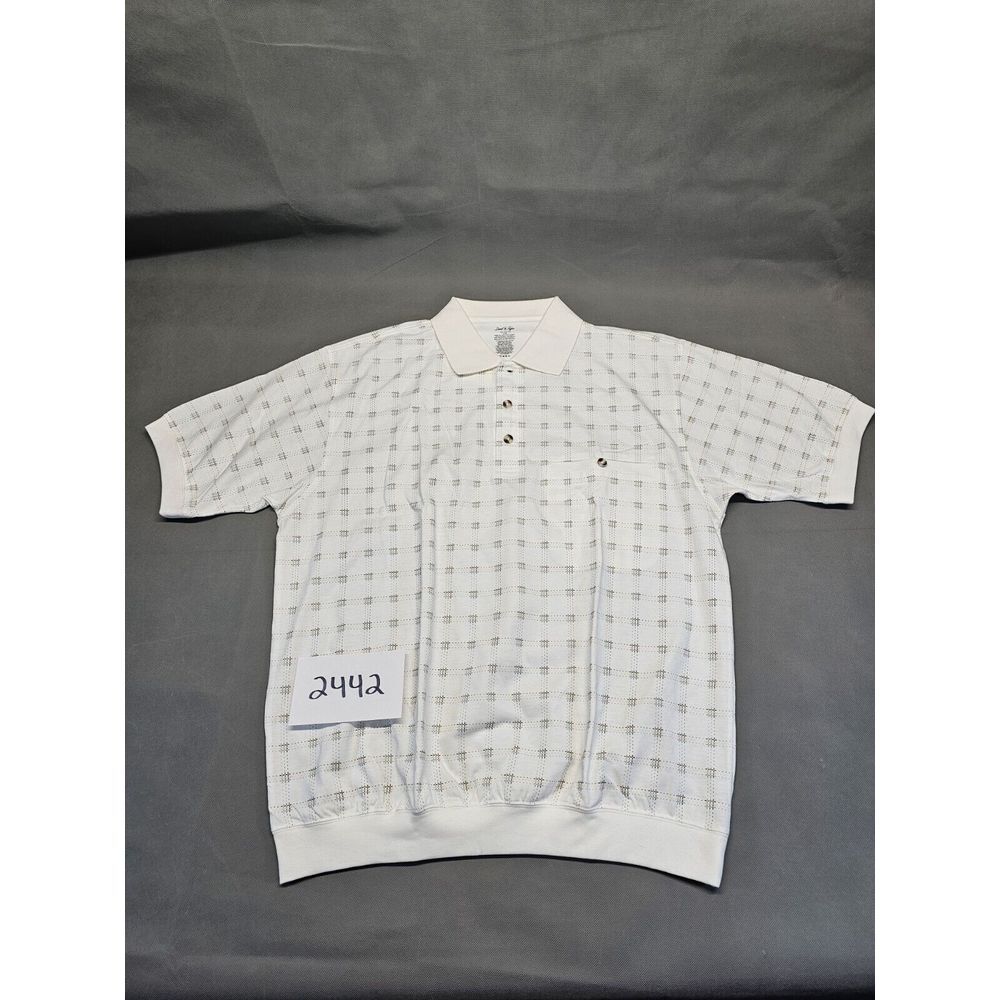 Davind Taylor Collection Checkered Pattern Polo Size Large - Picture 6 of 6